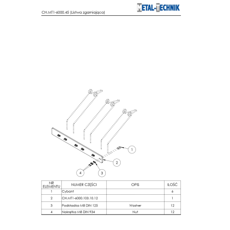Katalog części zamiennych - Metal-Technik Chwastownik MT1 - 6000